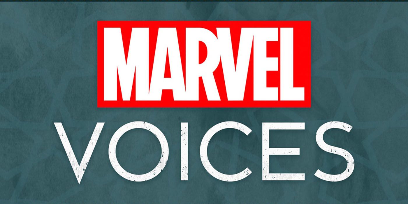 Marvel's Voices podcast logo.