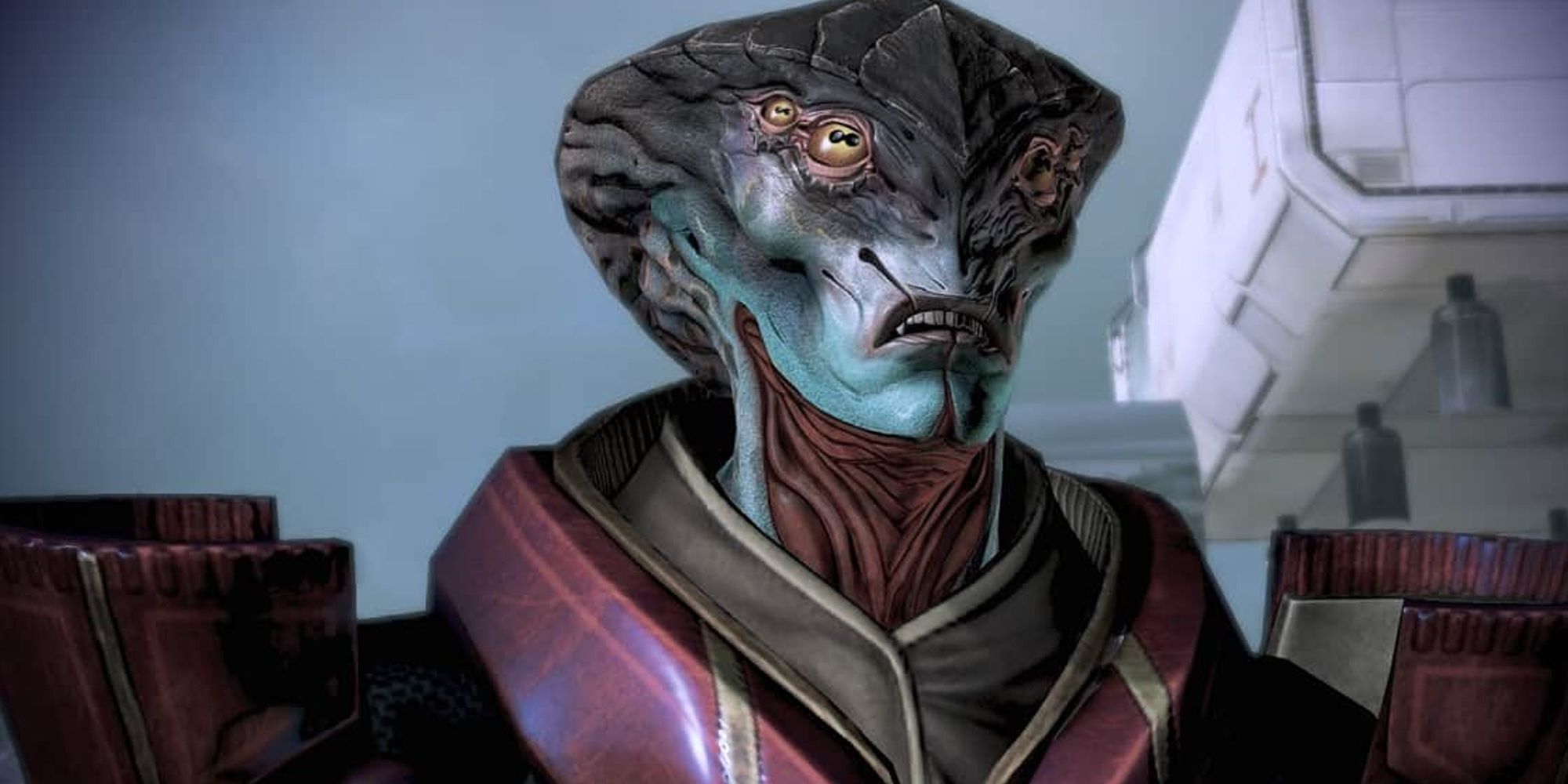 The prothean Javik awakes in the present day in Mass Effect 3's From Ashes DLC.