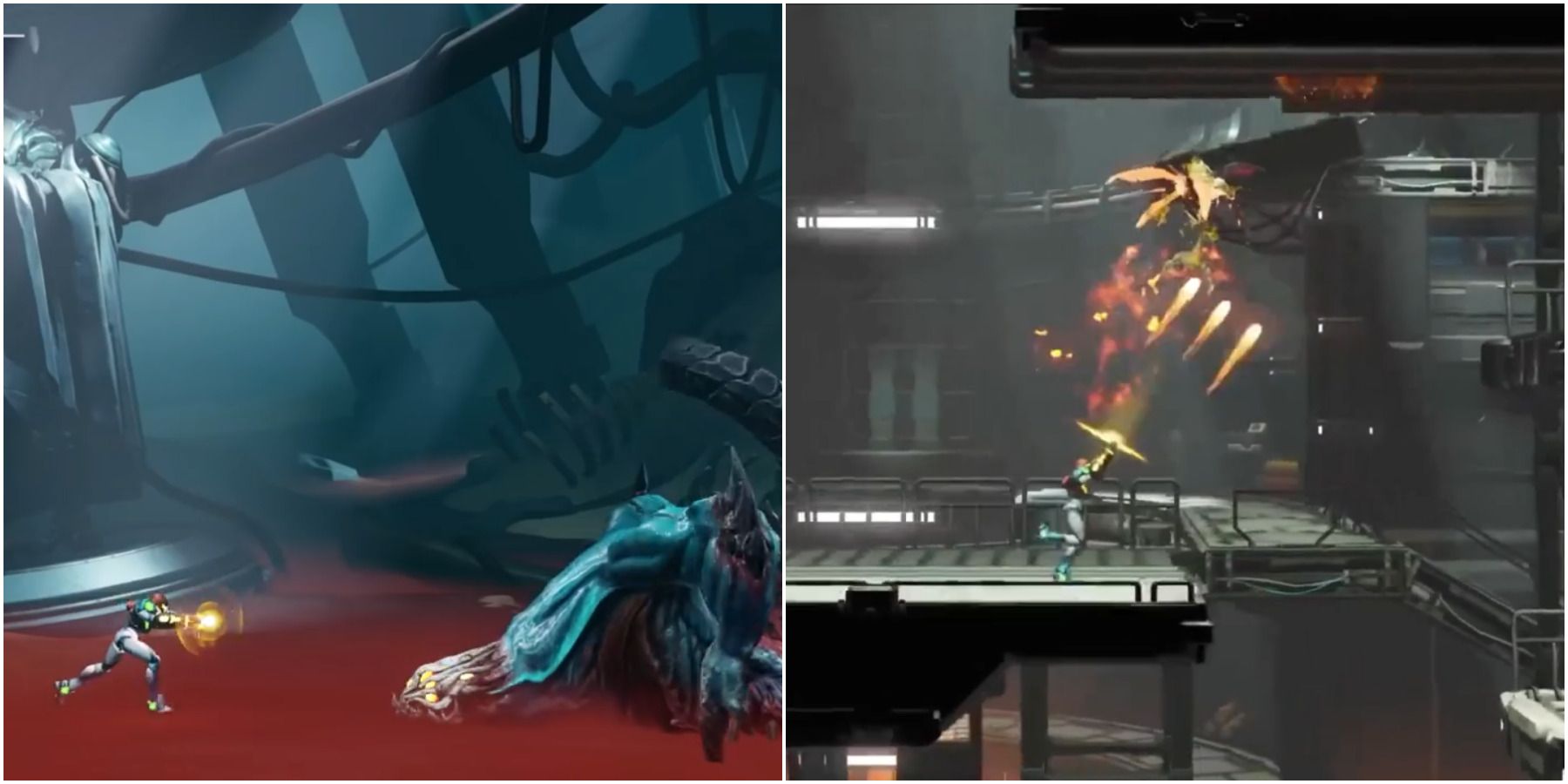 Metroid Dread Reveal Trailer Charge Beam And Wide Beam Screenshots