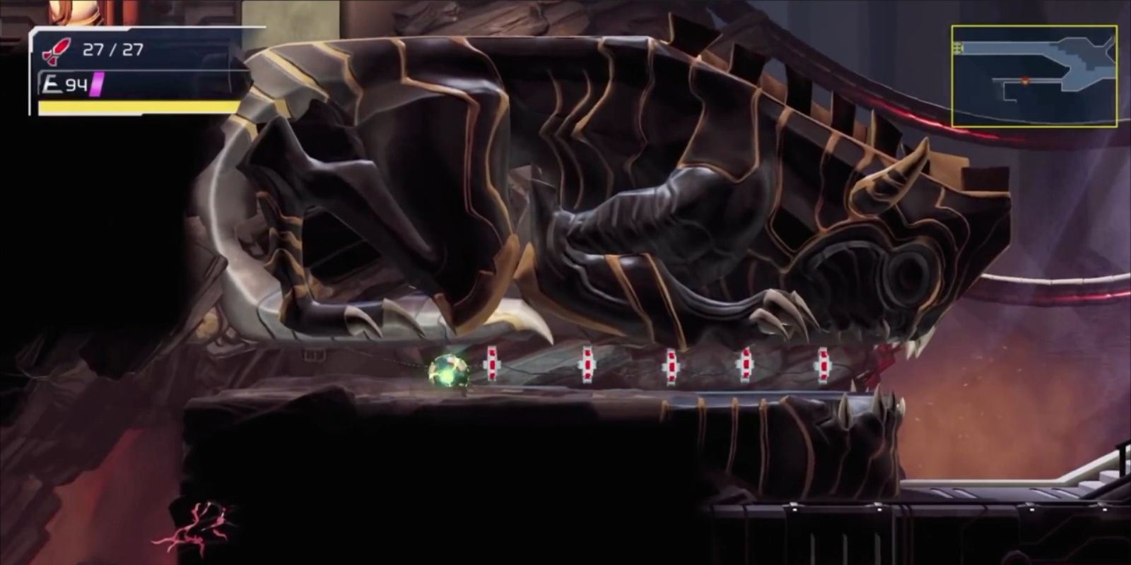 Metroid Dread Reveal Trailer Samus Morph Ball Cropped Screenshot