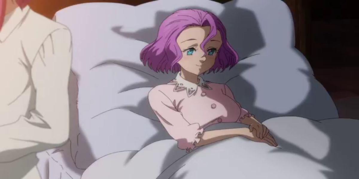 Nadja lying in bed smiling Seven Deadly Sins