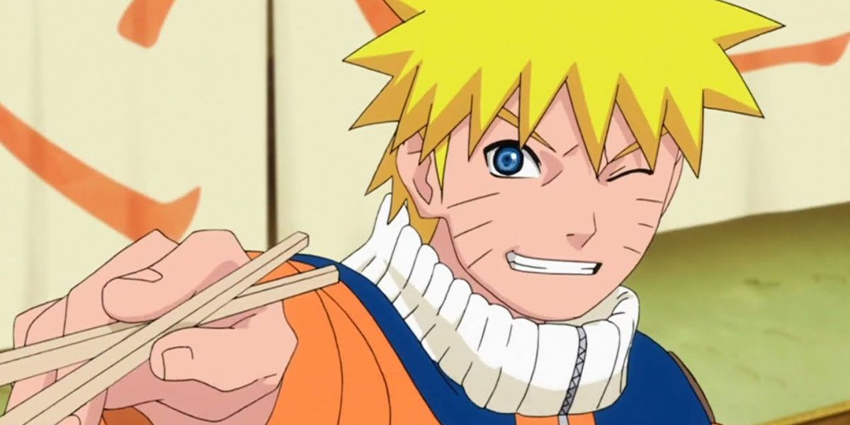 Naruto winking in Naruto.