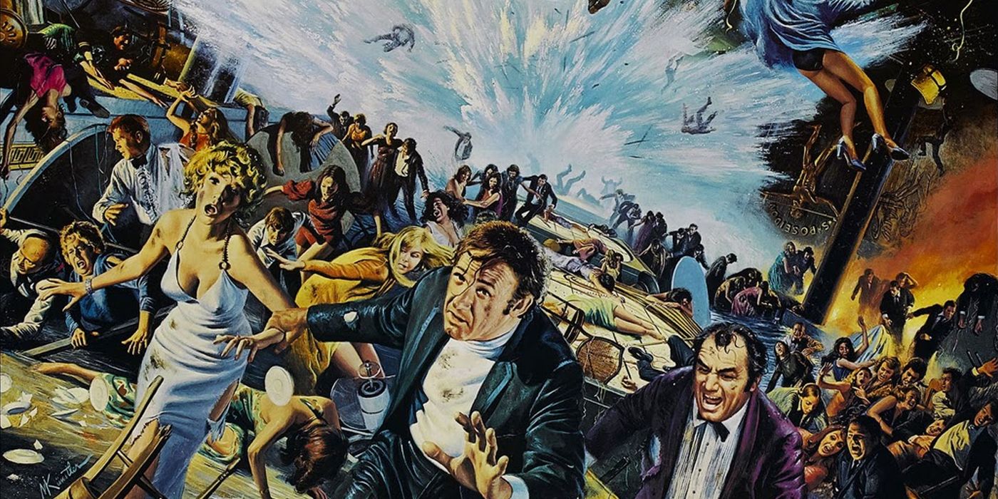 Painted movie poster for The Poseidon Adventure