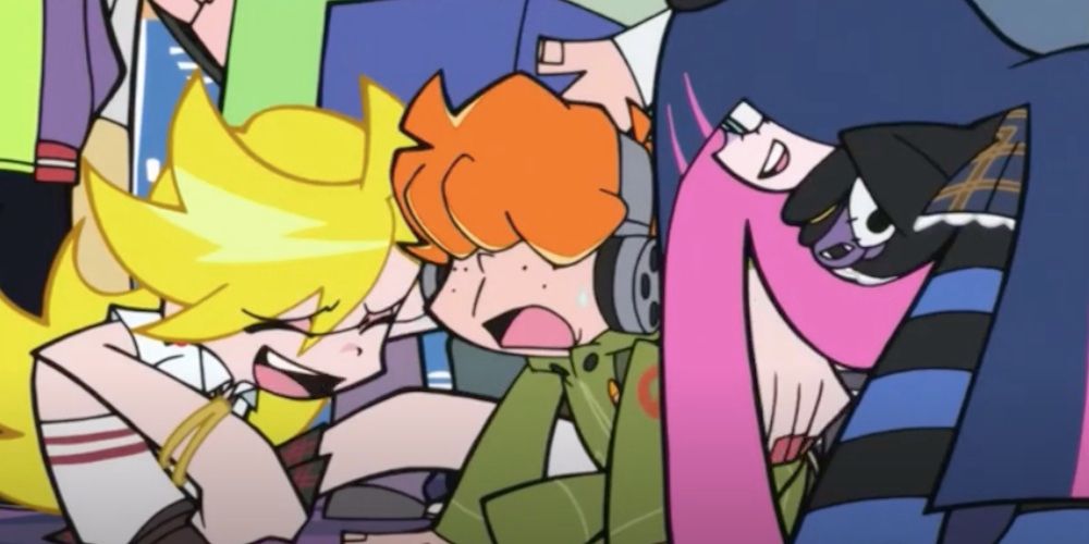 Panty and Stocking laughing at Brief