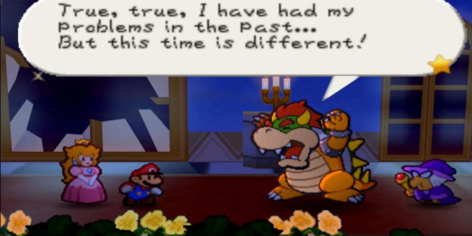 Paper Mario Bowser Battle Dialog