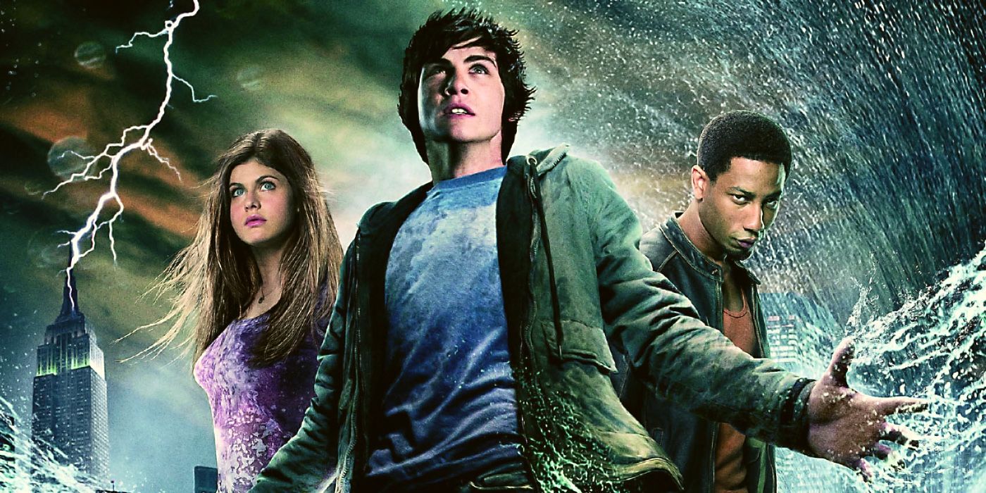 Percy Jackson, Annabeth, and Grover in the first Percy Jackson film