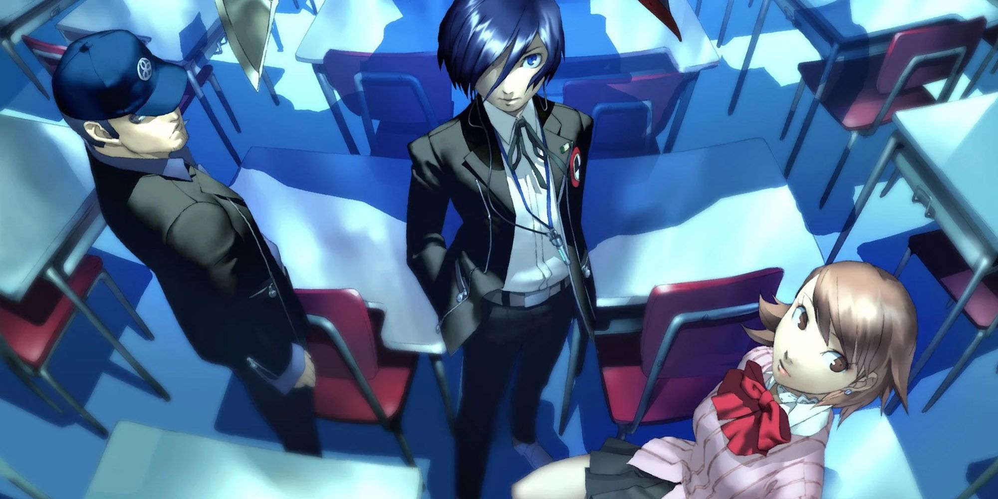 Persona 3 main characters in class