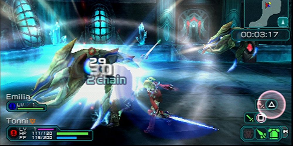 PSP Phantasy Star Portable 2 Battle