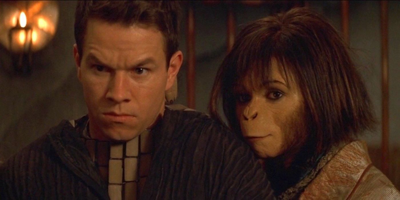 Mark Whalberg in Tim Burton's Planet of the Apes (2001).