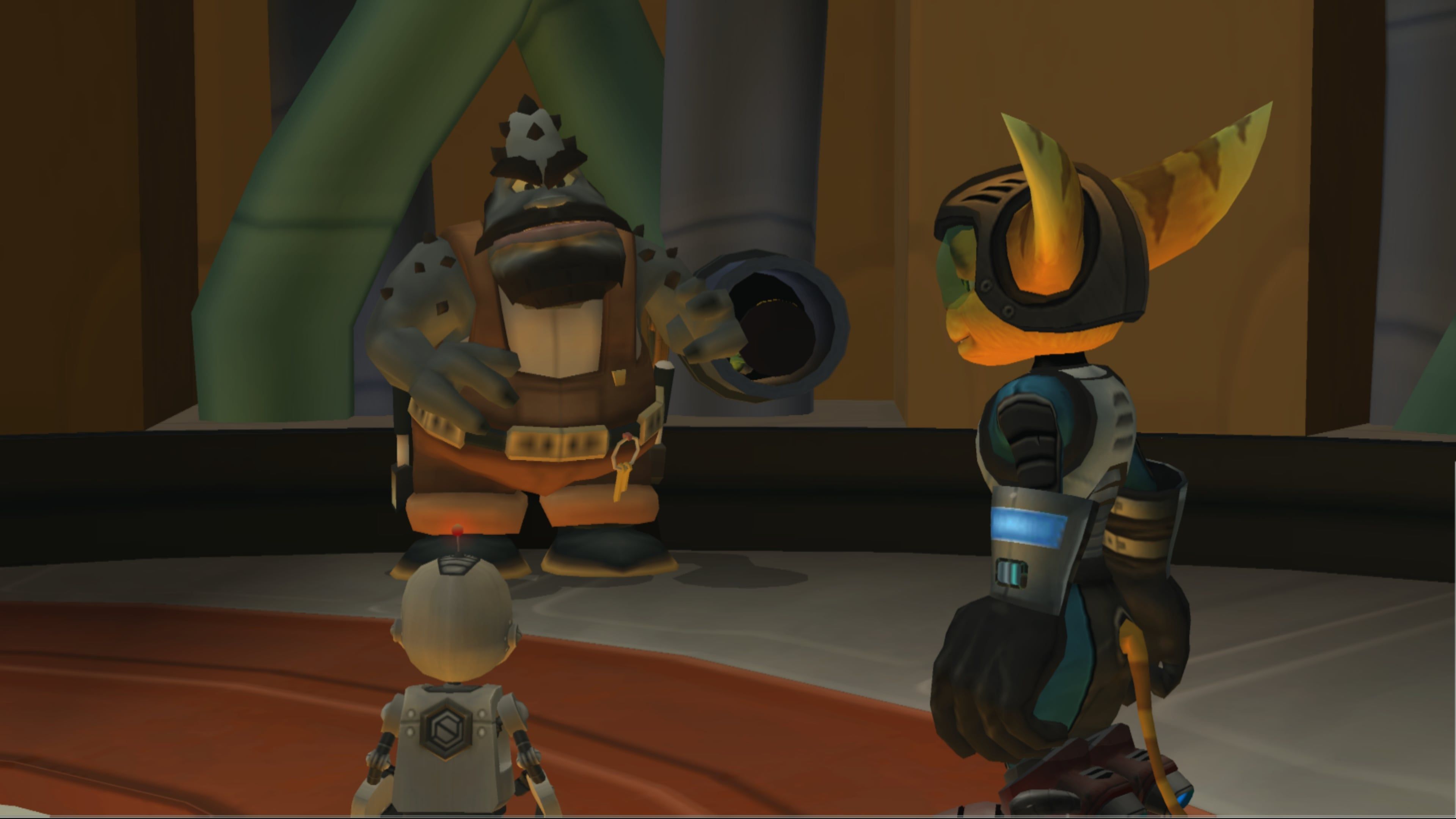 Ratchet And Clank: The Plumber arguing with Ratchet And Clank