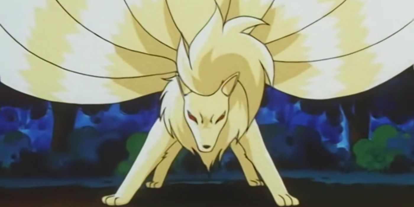 Ninetales looking fierce in the Pokemon anime