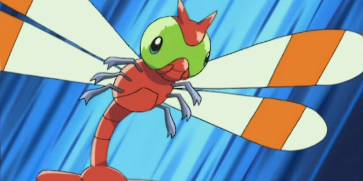 Anime Pokémon Yanma Ataque