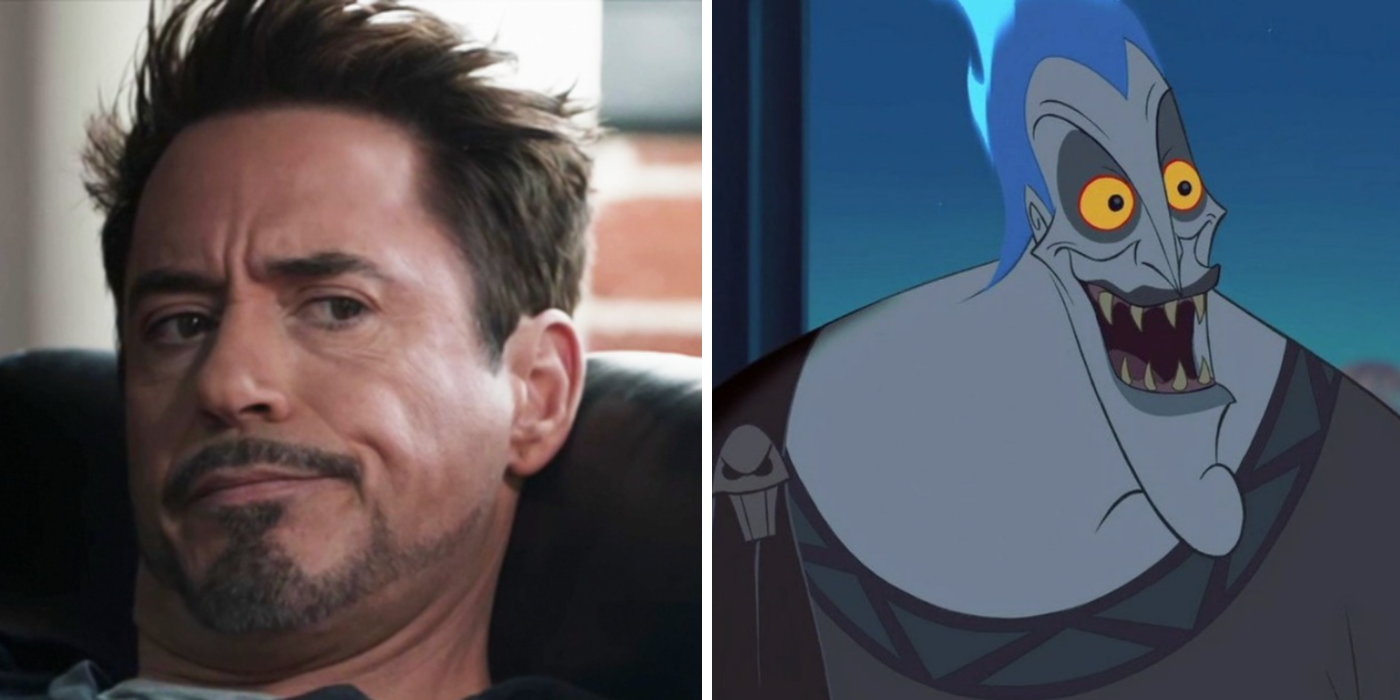 Robert Downey, Jr. looking done &amp; Hades with cynical smile