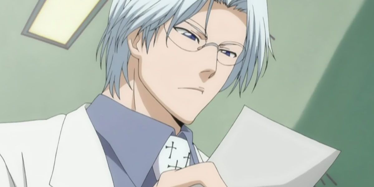 Ryuuken looks at paperwork
