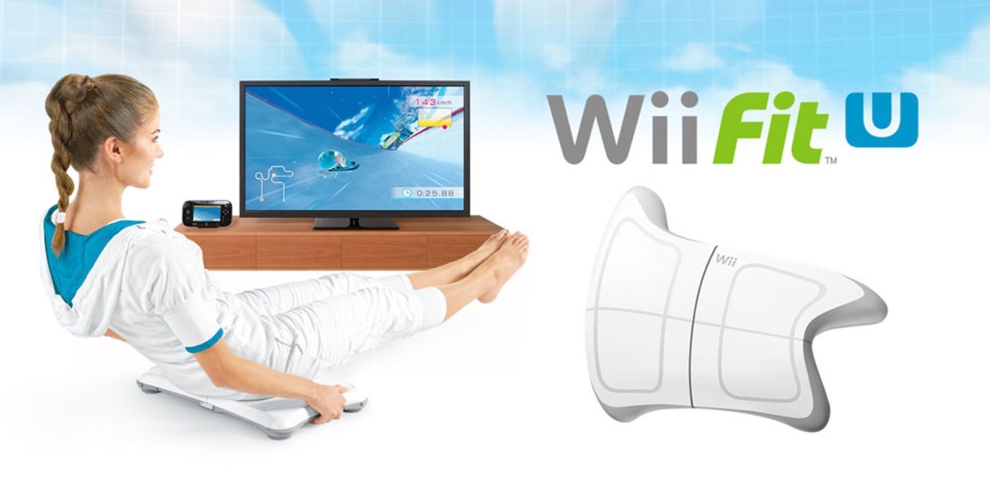 Wii fit u woman exercising