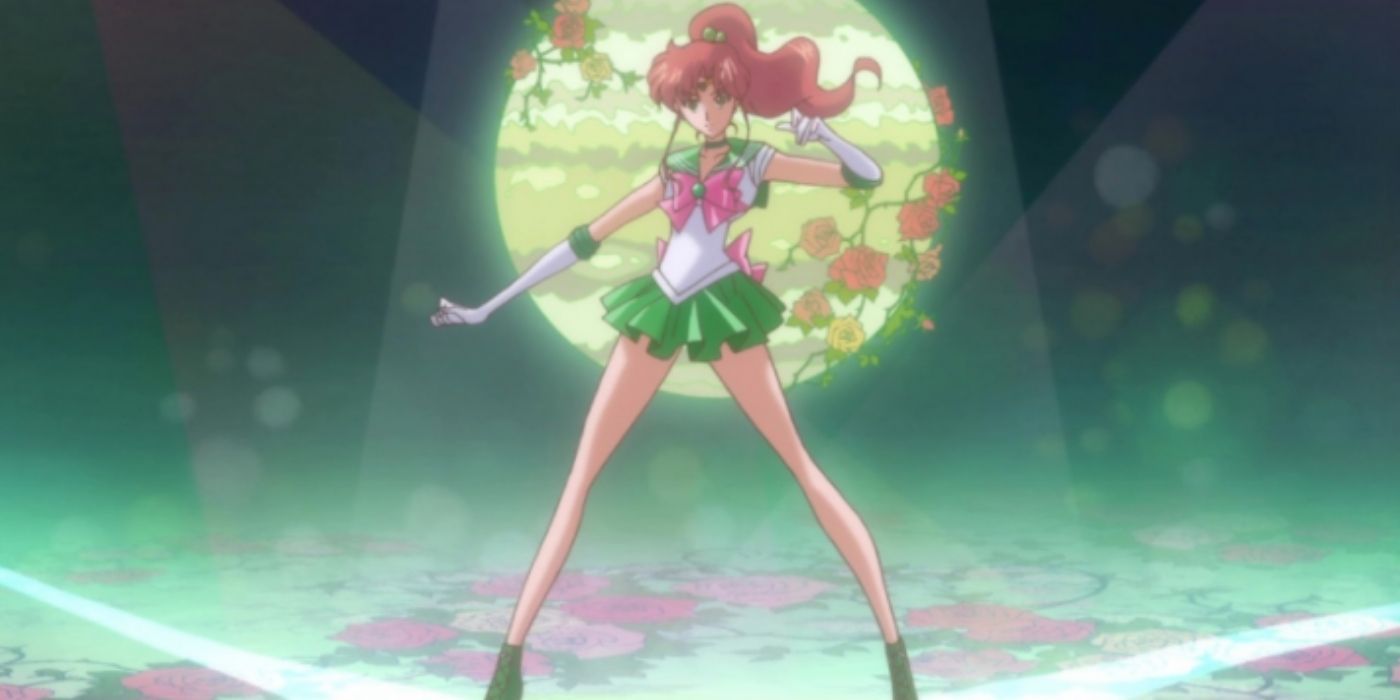 Sailor Júpiter posando e usando Jupiter Oak Evolution em Sailor Moon.