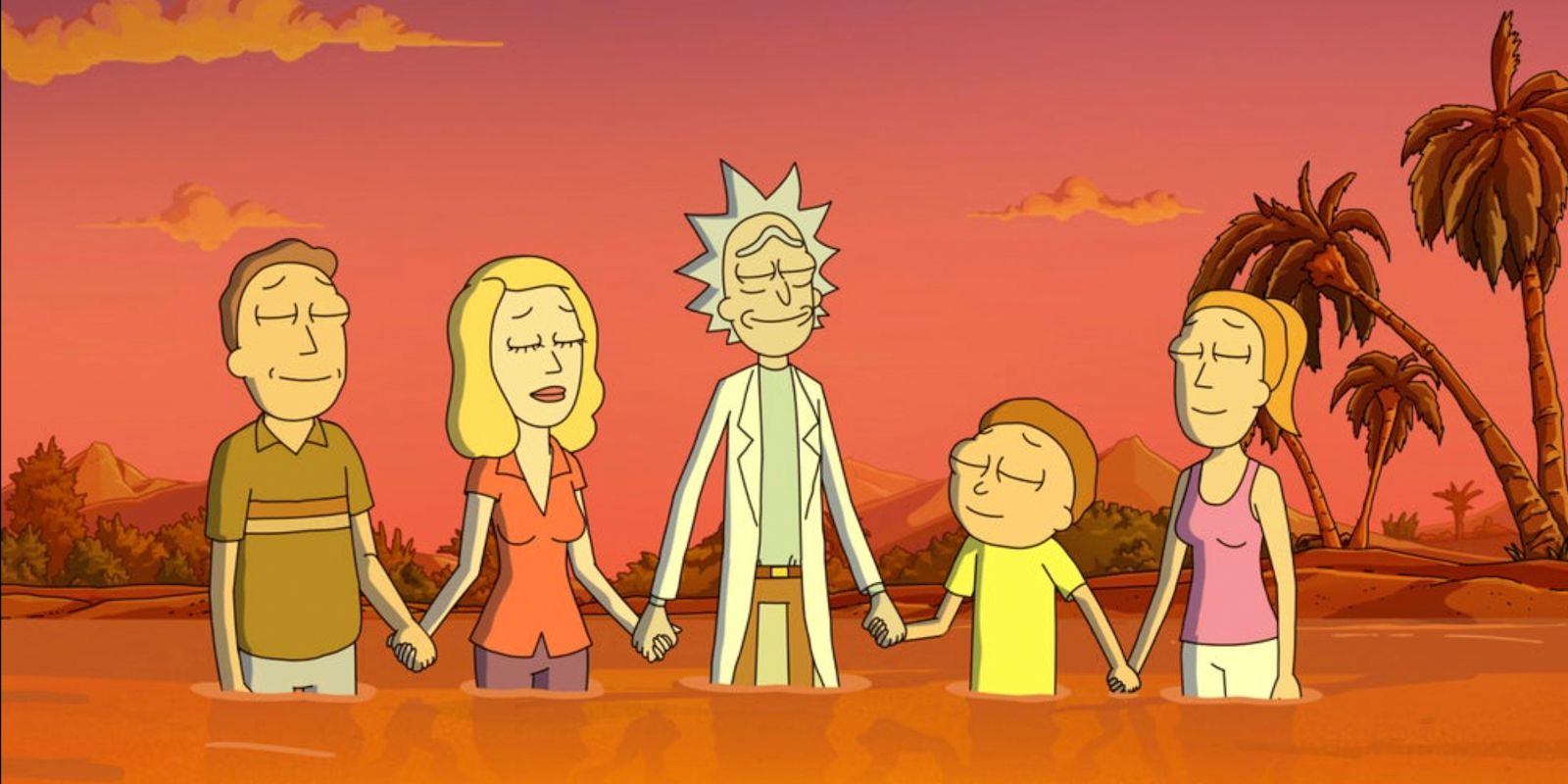 Decoy family waiting Rick and Morty