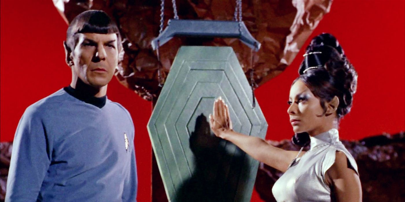 Spock and T'Pring in Star Trek's Amok Time.