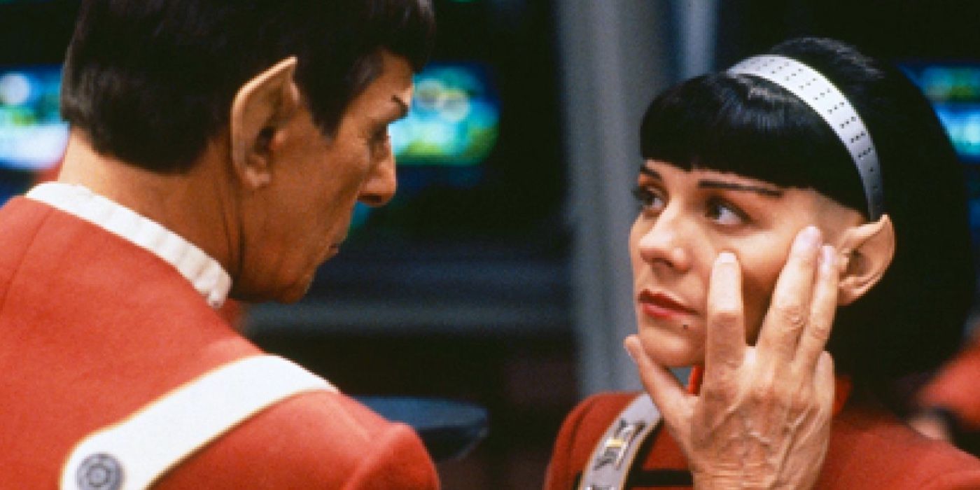 Spock And Valeris sharing a moment in Star Trek Undiscovered Country 