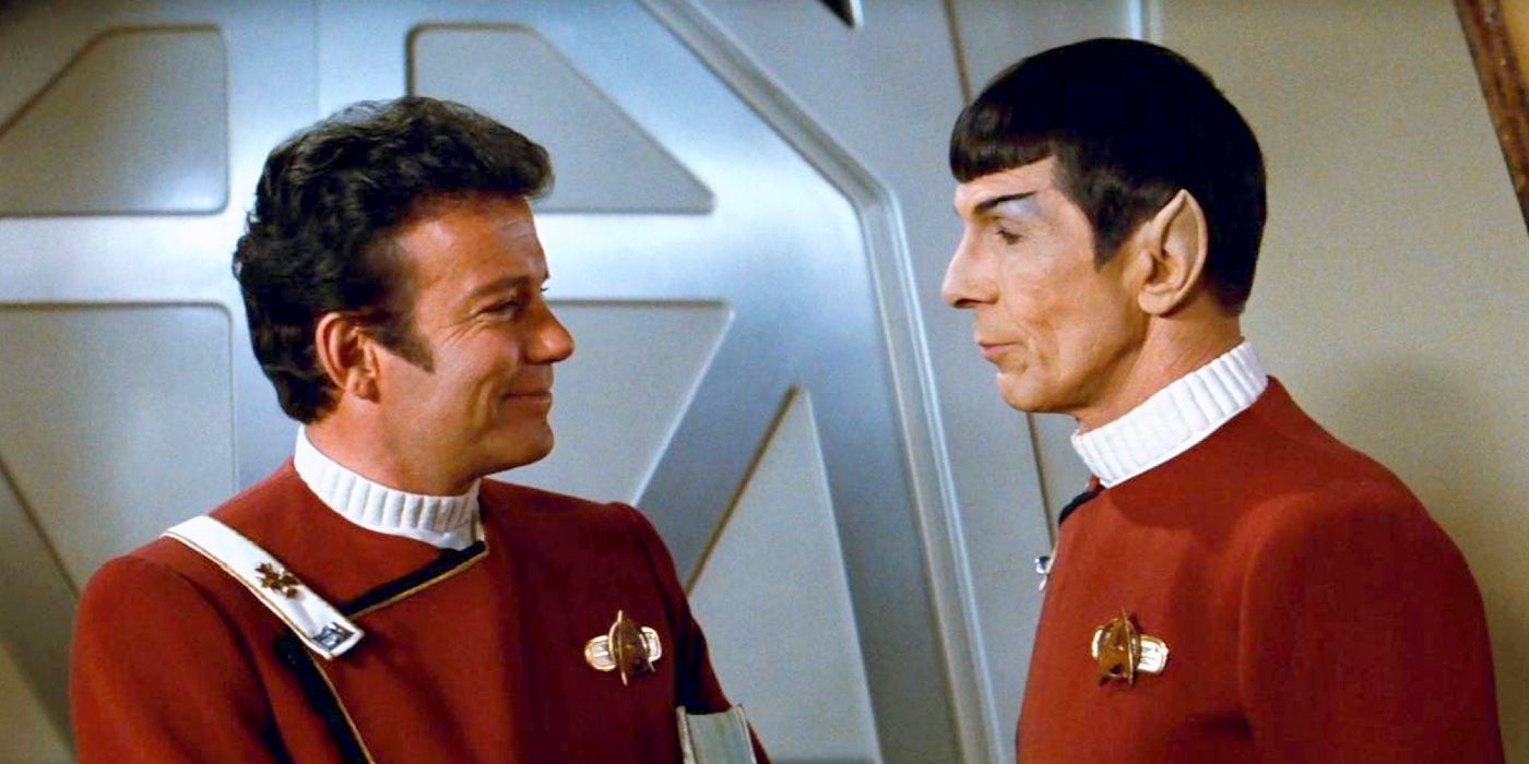 Star Trek Wrath Of Khan Spock And Kirk laughing together