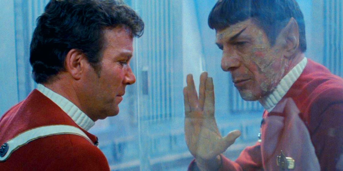 Star Trek Wrath Of Khan Spock And Kirk goodbye scene
