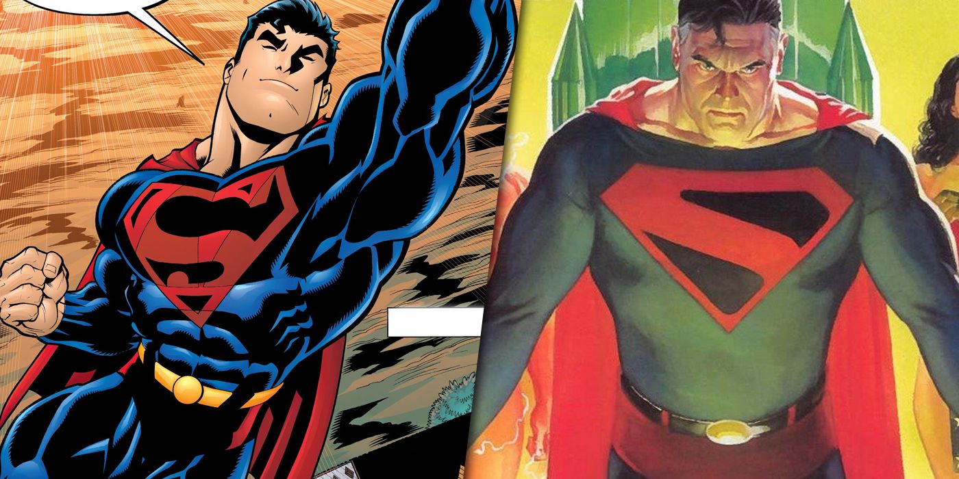 Superman's black S-shield and Kingdom Come Superman