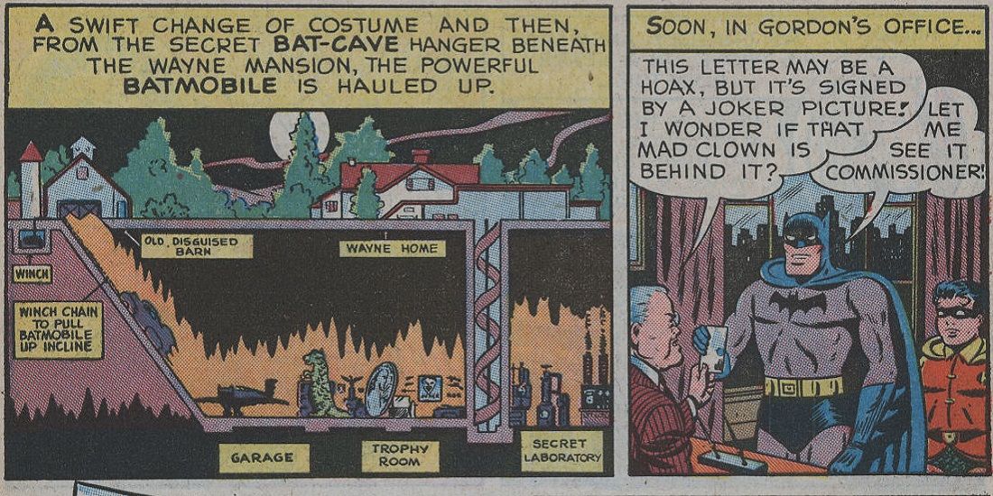 The Batcave As It Was In The 1940s Included A Trophy Room