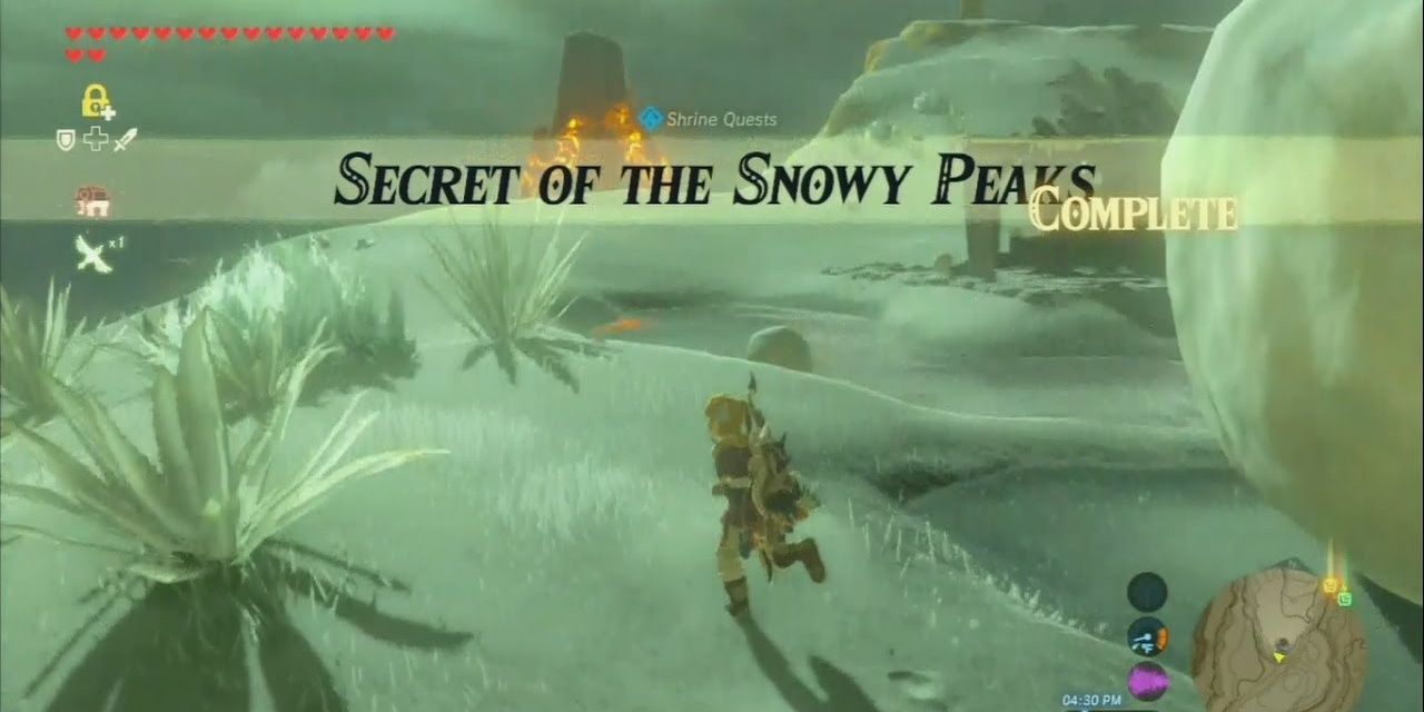 The Legend Of Zelda Breath Of The Wild Secret Of The Snowy Peaks