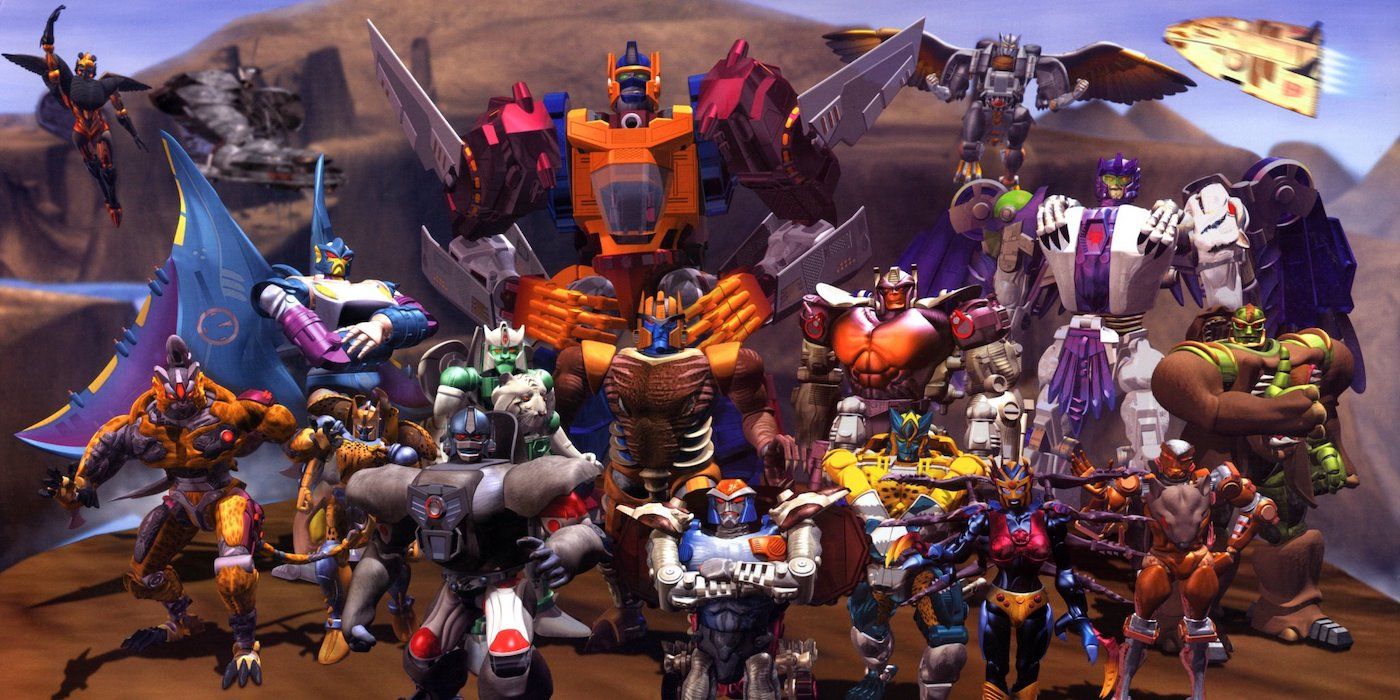 Transformers Beast Wars maximals posing in a group shot