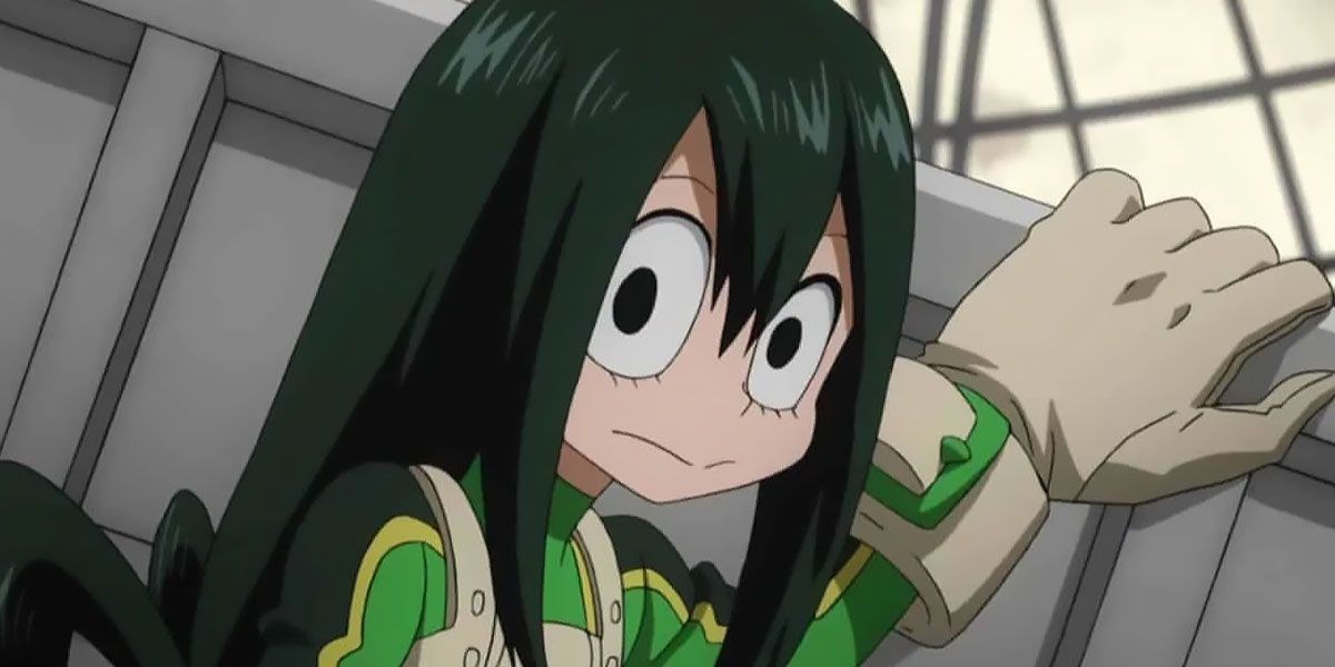 Froppy during the first League Of Villains attack in My Hero Academia. 