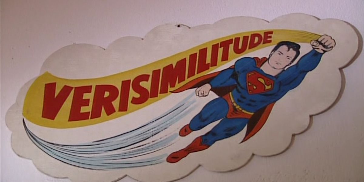 The Verisimilitude sign Richard Donner had made while making Superman