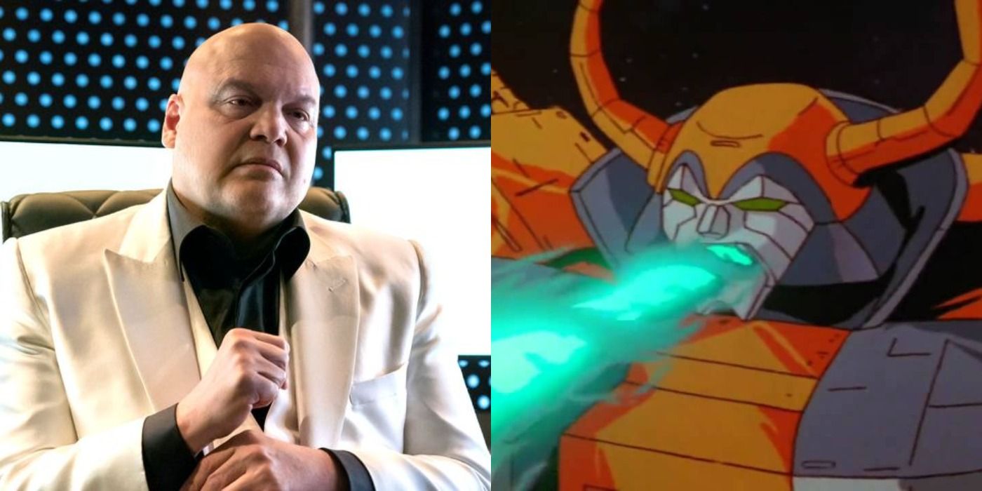 An image of Vincent D'Onofrio as Kingpin next to an image of Unicron.