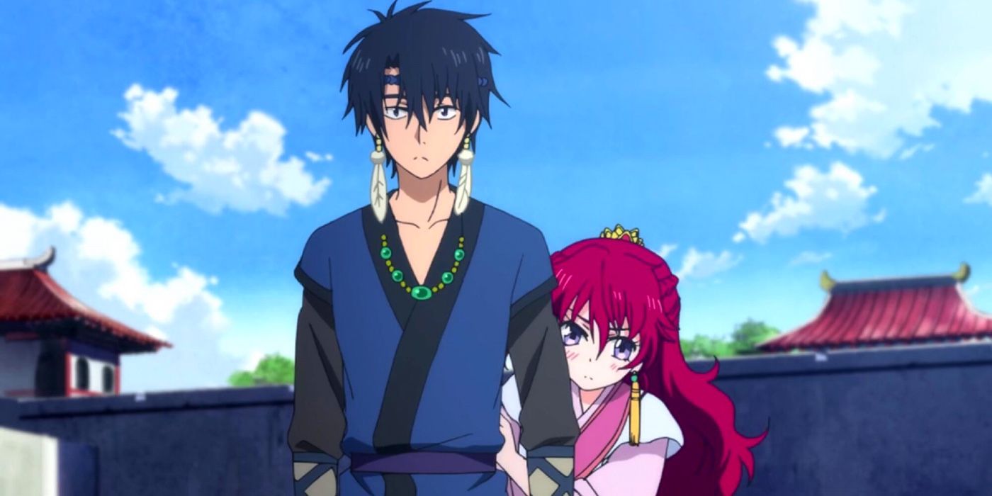 Yona Of The Dawn Yona hiding behind Hak