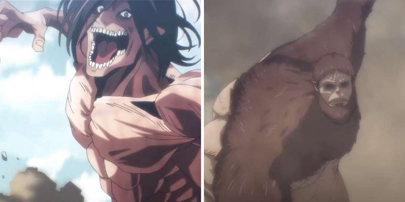 Eren as the Attack Titan & Zeke as the Beast Titan