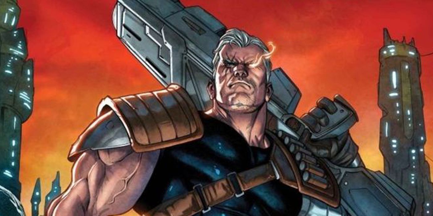 Cable looking grim with a giant futuristic gun in Marvel Comics