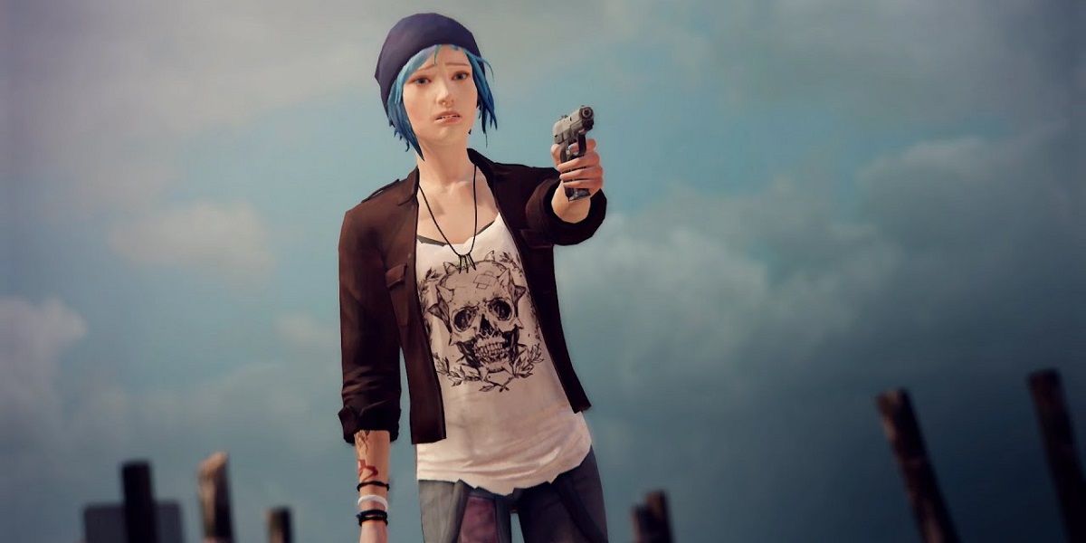 chloe with a gun from life is strange
