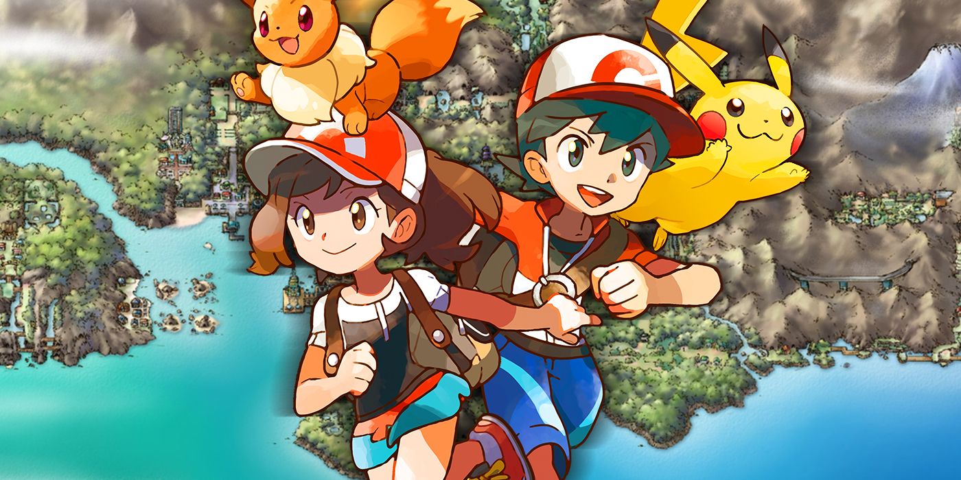 elaine and chase in the front of johto legion pokemon lets go