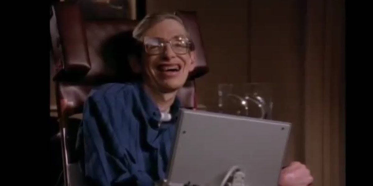 Stephen Hawking as himself in Star Trek The Next Generation.