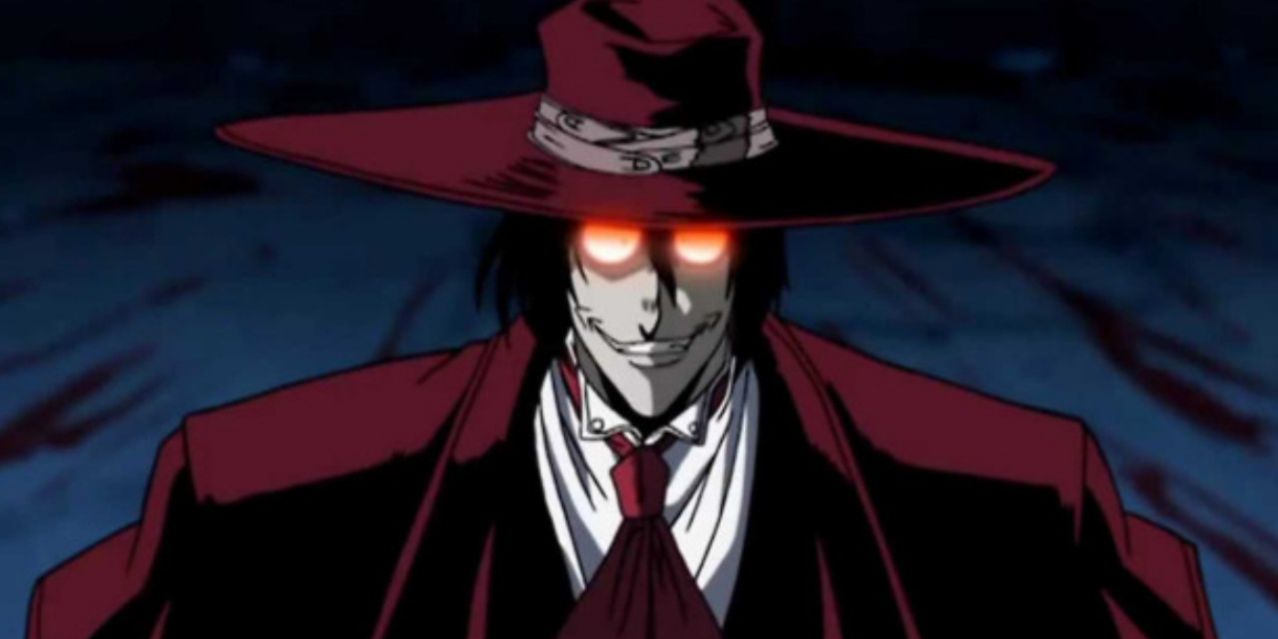 Alucard Smiling with red glowing eyes Hellsing