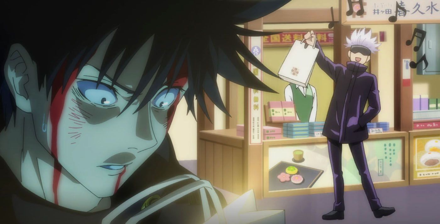 Gojo buying food &amp; Megumi looking concerned Jujutsu Kaisen Anime
