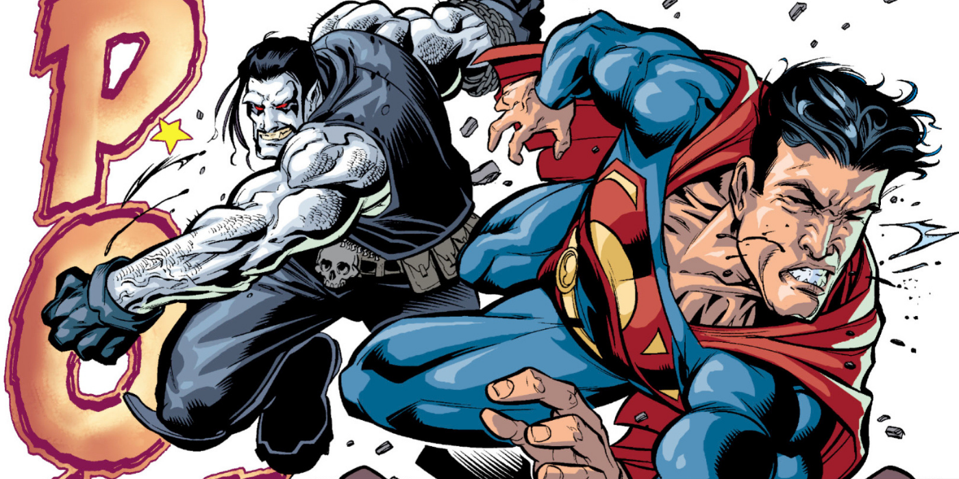 Lobo punches Superman