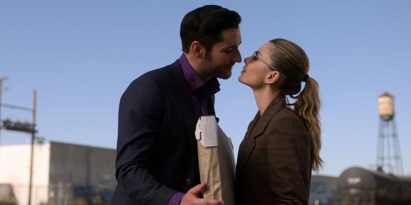 lucifer and chloe start to kiss