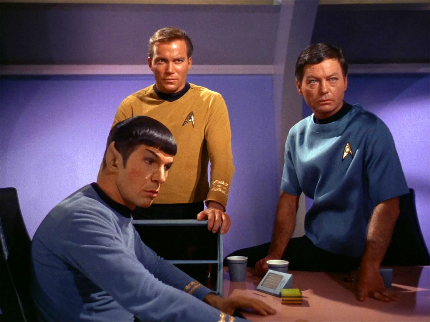 Spock, Kirk and McCoy on Star Trek: The Original Series