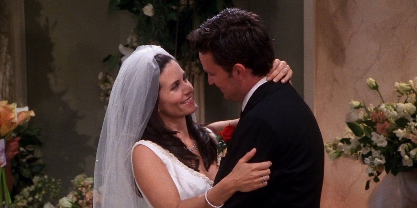 Monica and Chandler get married on Friends