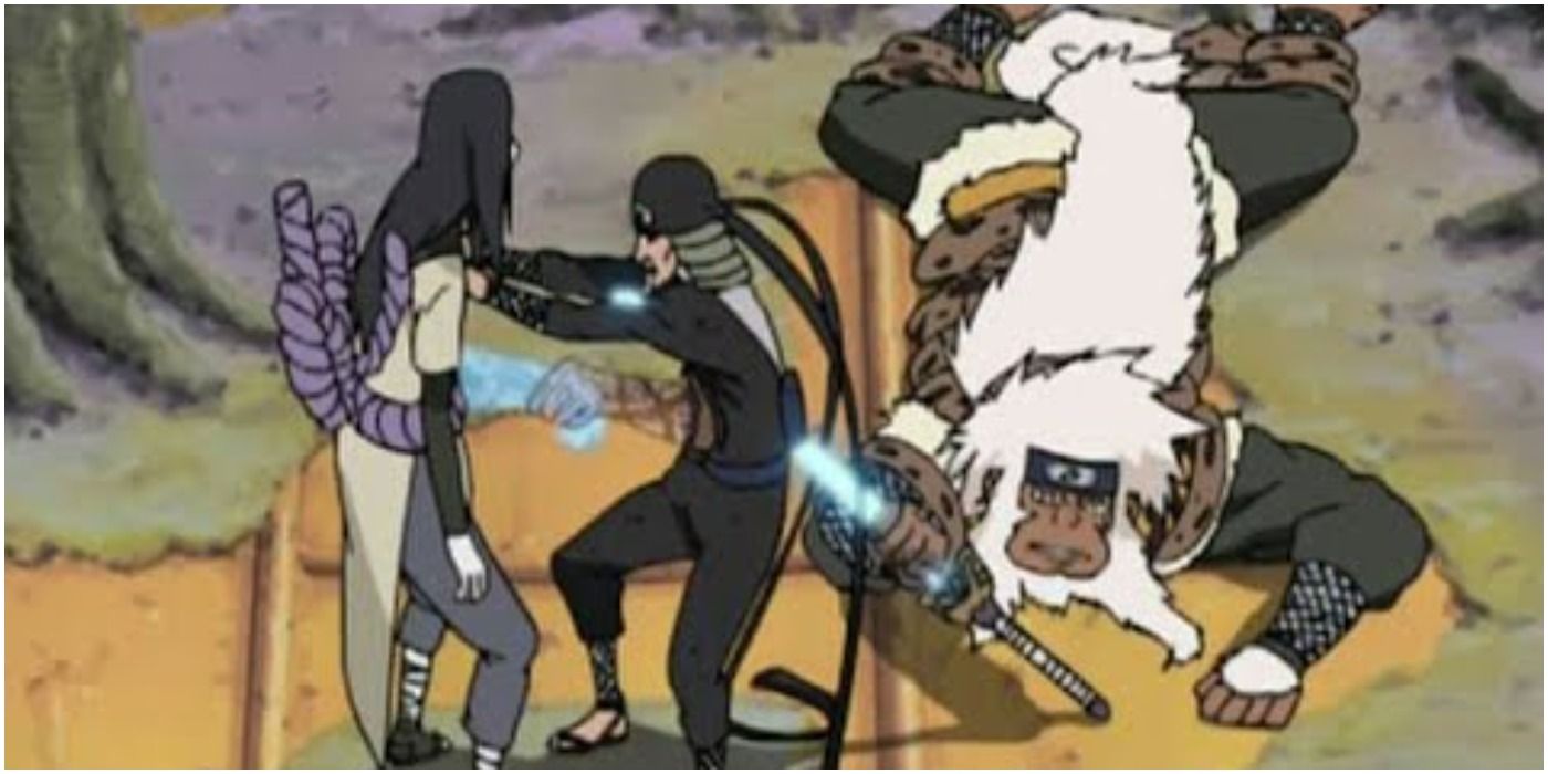 Naruto's Orochimaru battling The Third Hokage