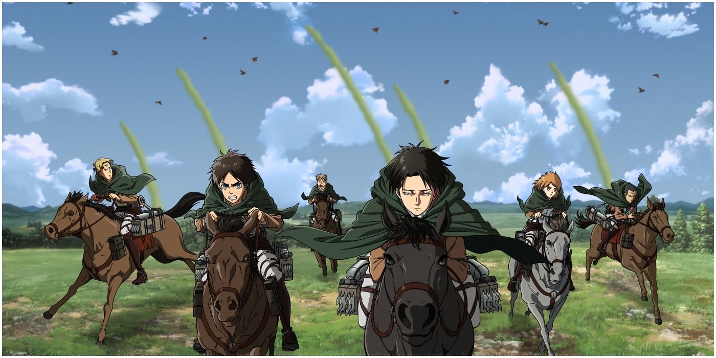 Eren &amp; Levi Squad Formation On Horses