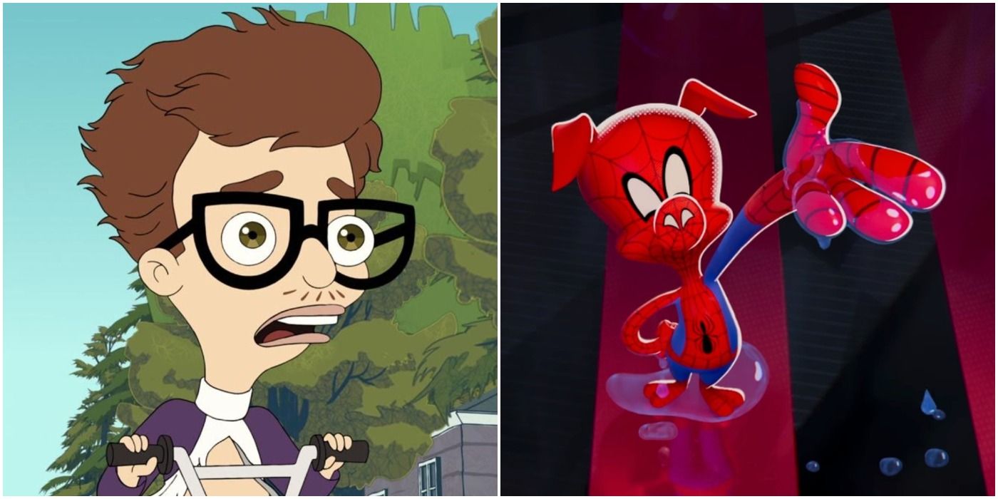 Split image of Big Mouth and other shows with same voice actors.