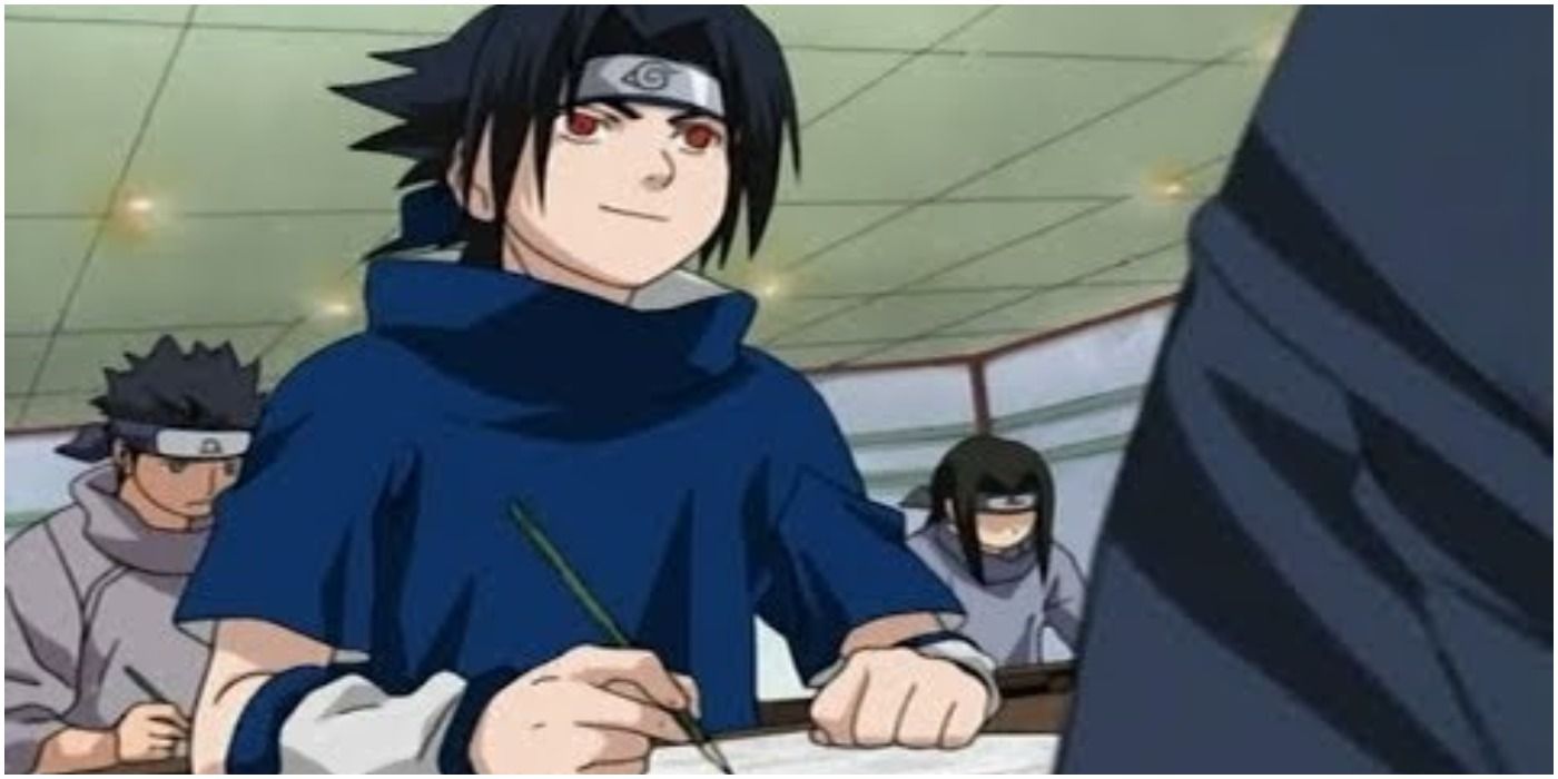 Sasuke Cheats On Written Chunin