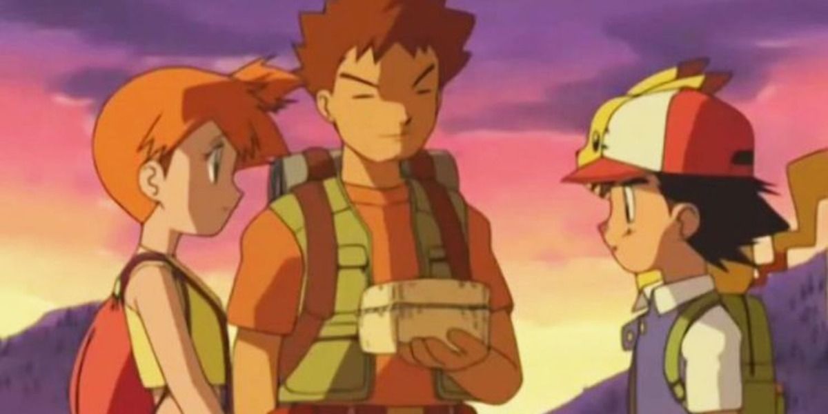 Ash, Misty, Brock and Pikachu speak before they part ways