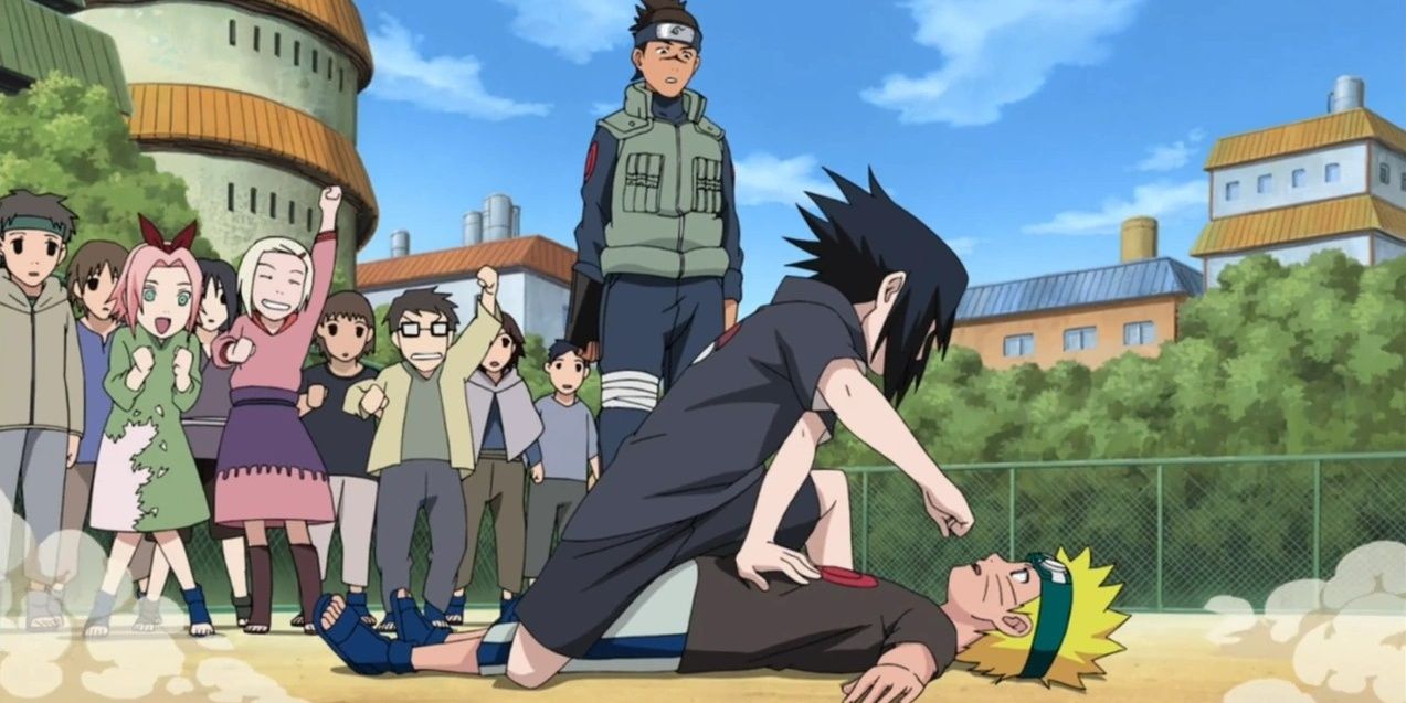 Sasuke naruto schoolyard fight
